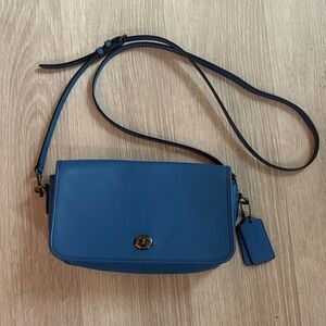 Coach Blue Leather Crossbody Bag